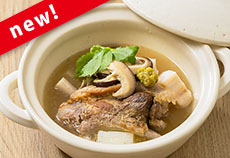 肉がホロホロ「やまと豚スペアリブと秋野菜のスープ」