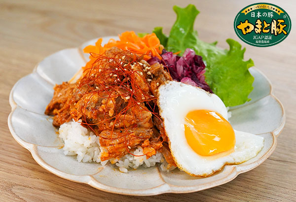 やまと豚 ピリ辛プルドポーク丼